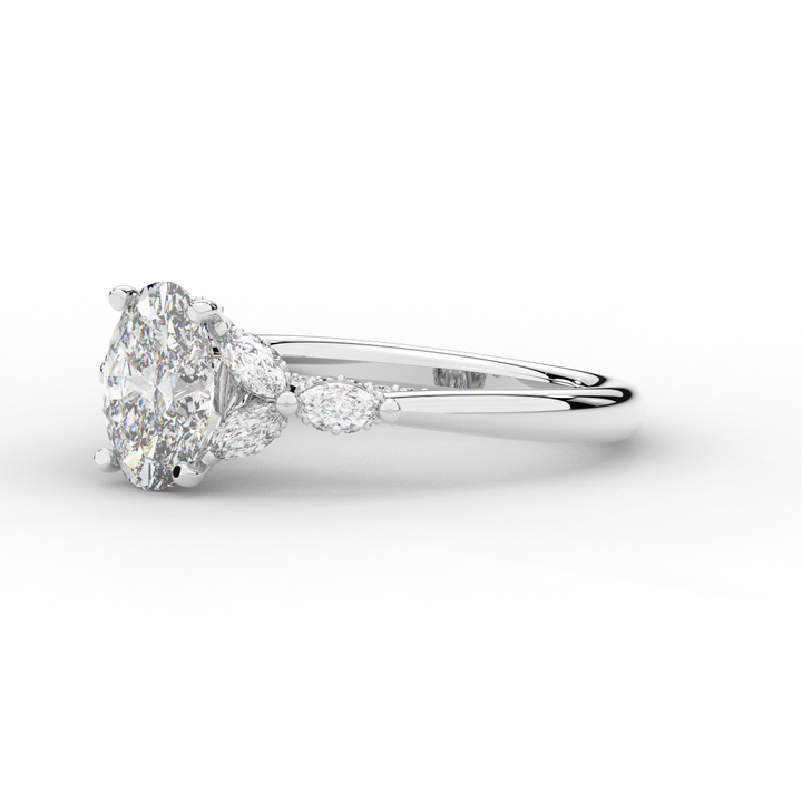 2.00CT.TW OVAL LAB DIAMOND ENGAGEMENT RING - Nazarelle