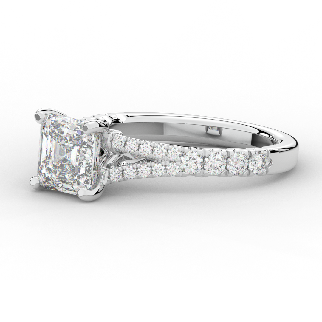 2.45CT.TW ASSCHER LAB DIAMOND ENGAGEMENT RING - Nazarelle
