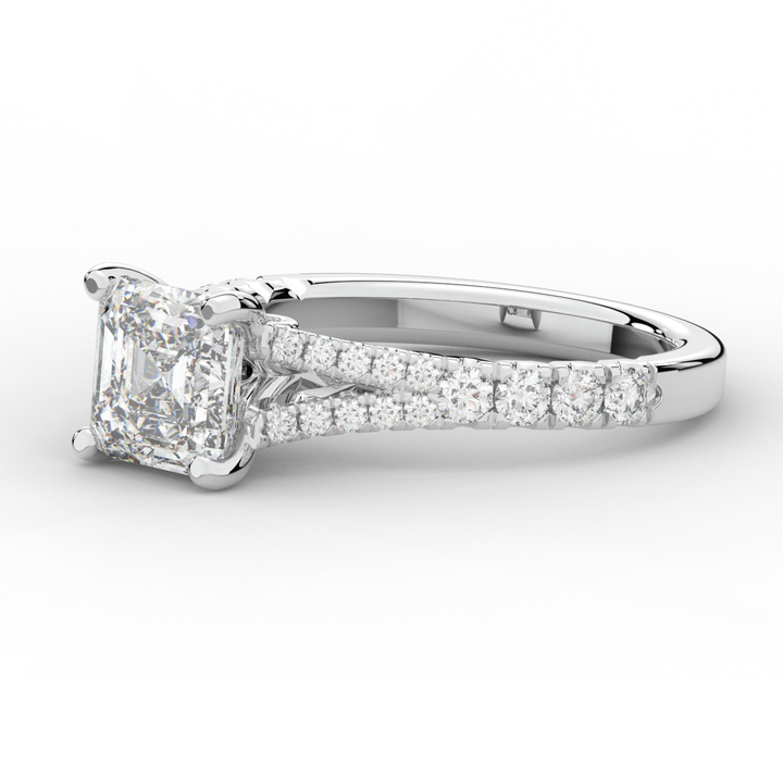 2.45CT.TW ASSCHER LAB DIAMOND ENGAGEMENT RING - Nazarelle