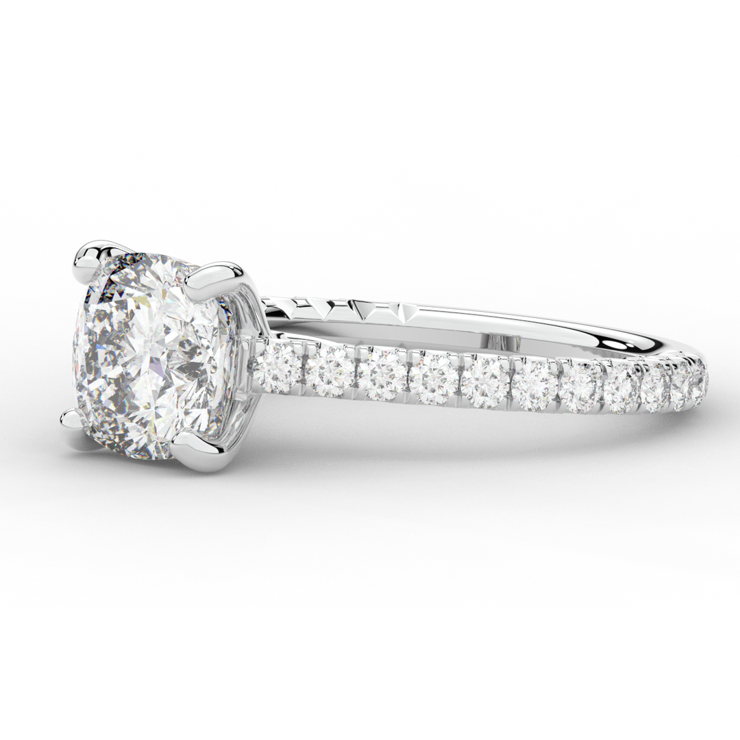 2.40CT.TW CUSHION LAB DIAMOND ENGAGEMENT RING - Nazarelle