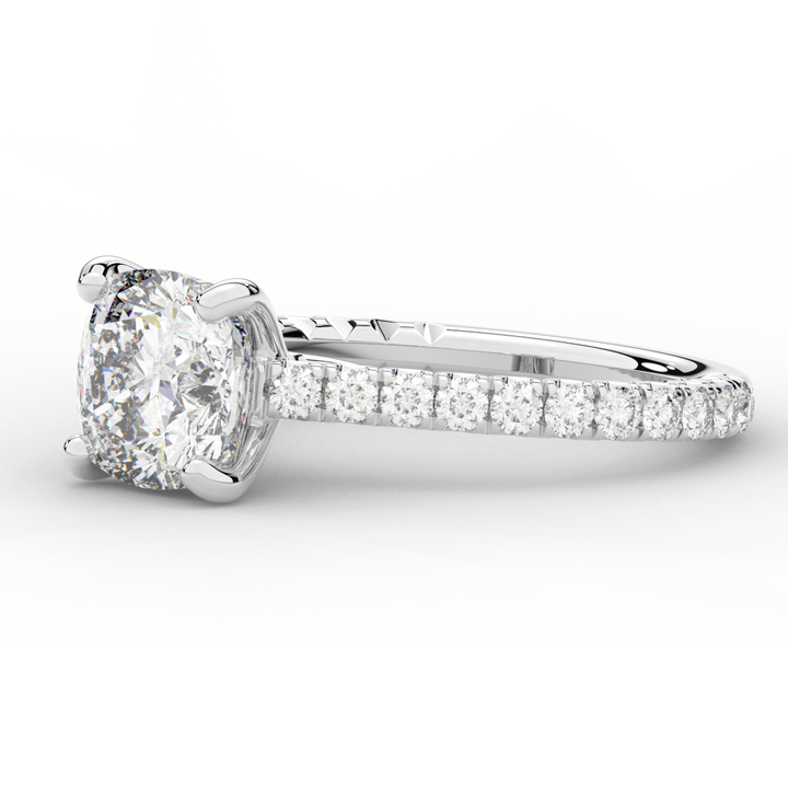 2.40CT.TW CUSHION LAB DIAMOND ENGAGEMENT RING - Nazarelle