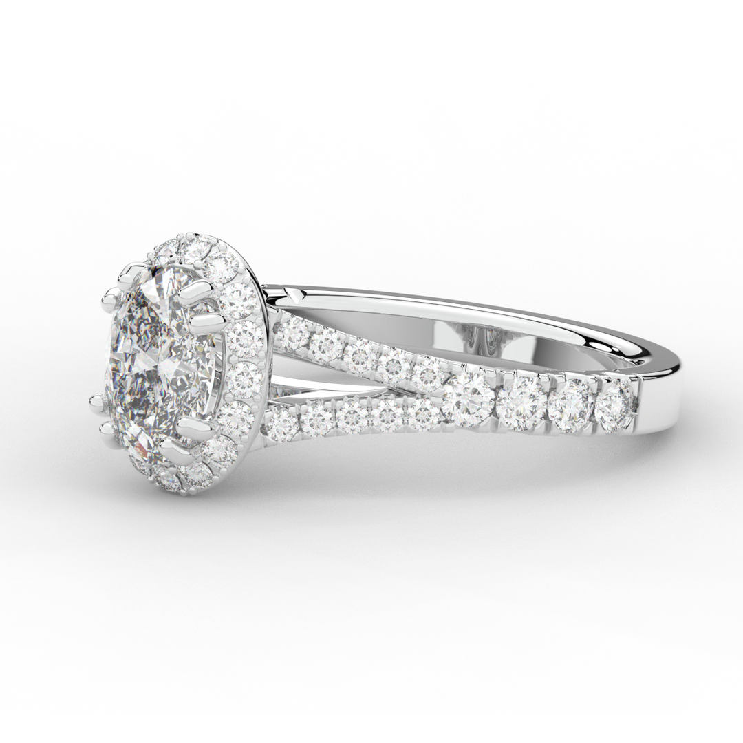 1.60CT.TW OVAL LAB DIAMOND ENGAGEMENT RING - Nazarelle
