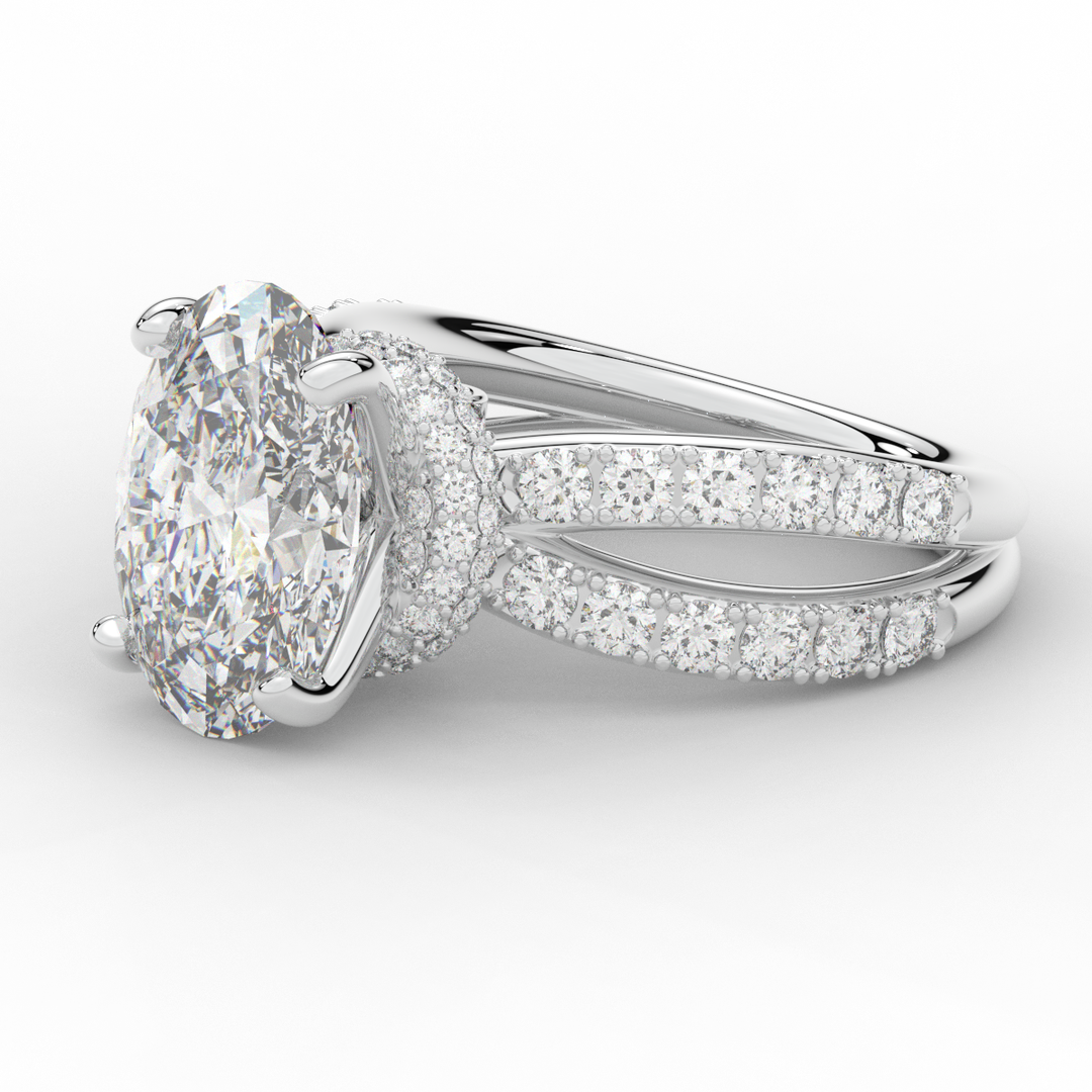 6.25CT.TW OVAL LAB DIAMOND ENGAGEMENT RING