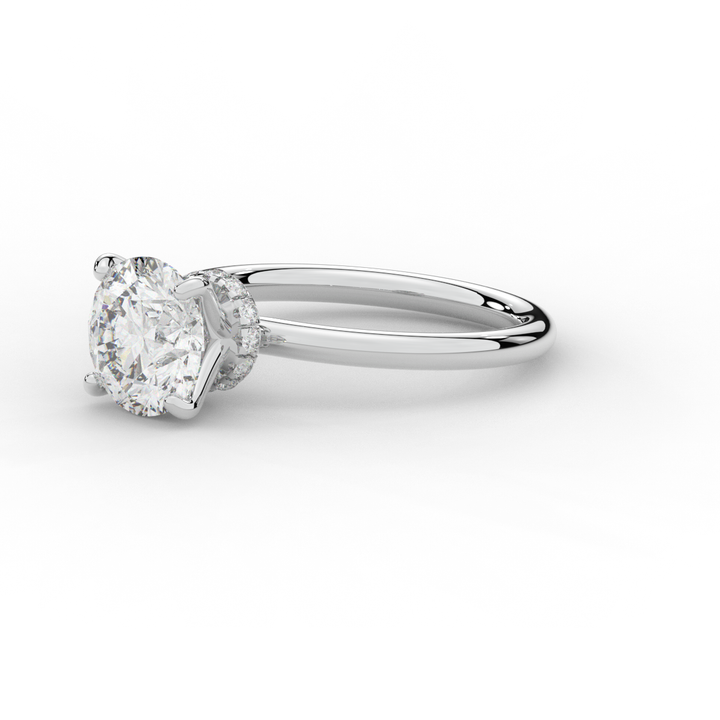 2.05CT.TW ROUND LAB DIAMOND SOLITAIRE ENGAGEMENT RING - Nazarelle