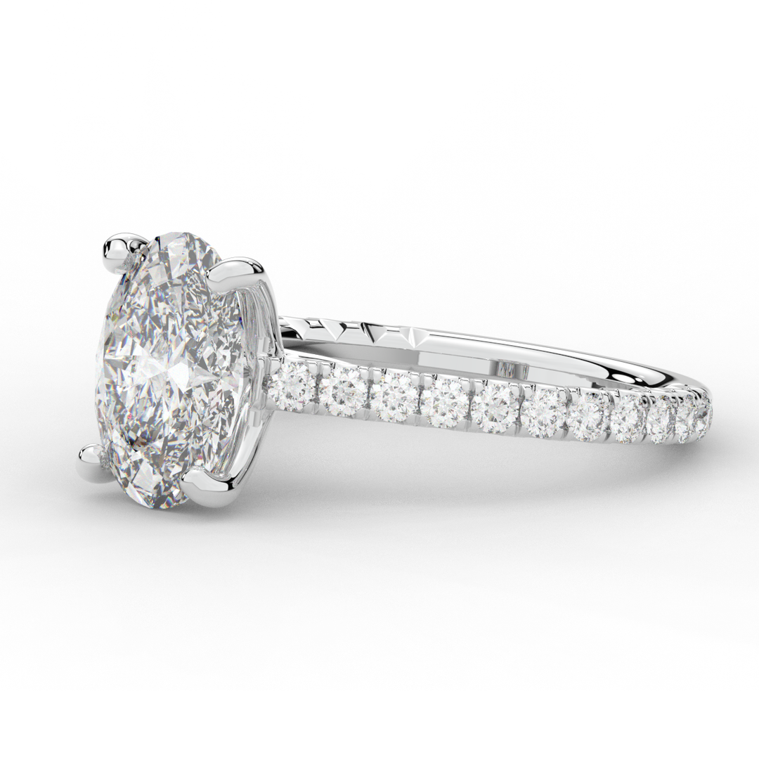 2.40CT.TW OVAL LAB DIAMOND ENGAGEMENT RING - Nazarelle