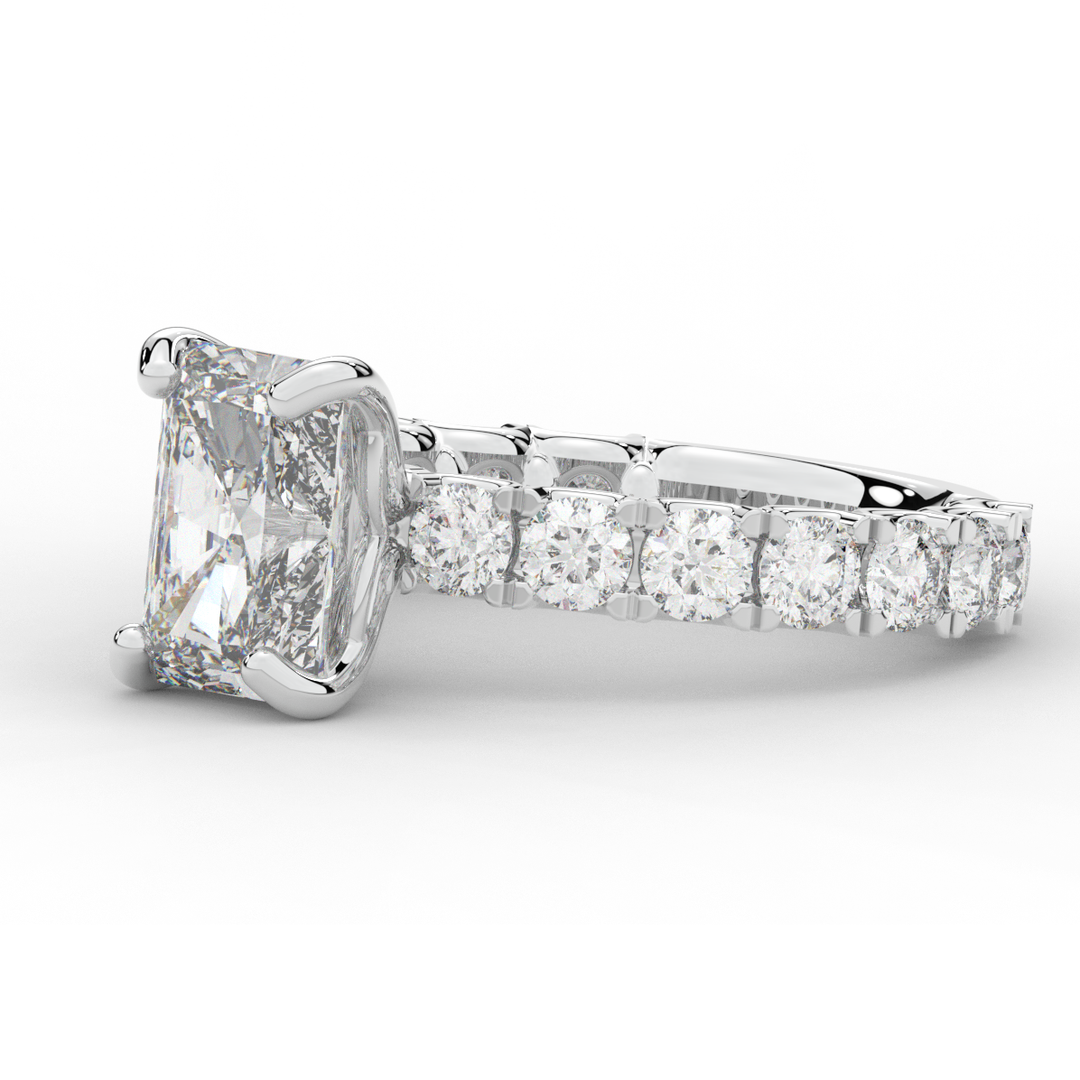 4.35CT.TW RADIANT LAB DIAMOND ENGAGEMENT RING - Nazarelle
