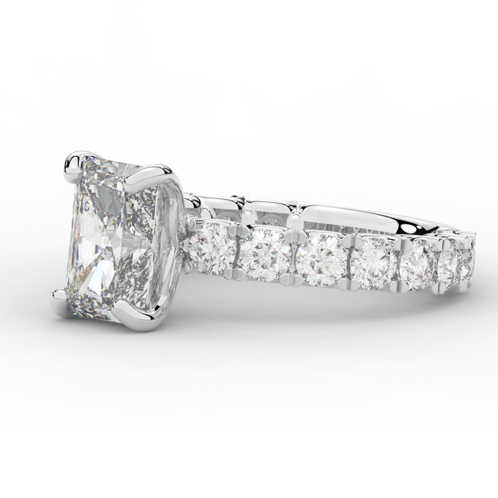 4.35CT.TW RADIANT LAB DIAMOND ENGAGEMENT RING - Nazarelle