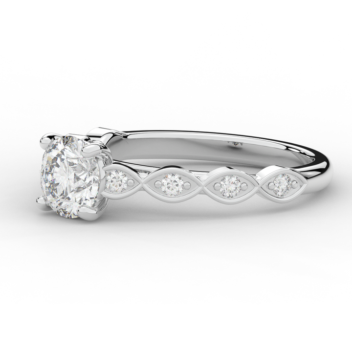 1.15CT.TW ROUND LAB DIAMOND SOLITAIRE ENGAGEMENT RING - Nazarelle