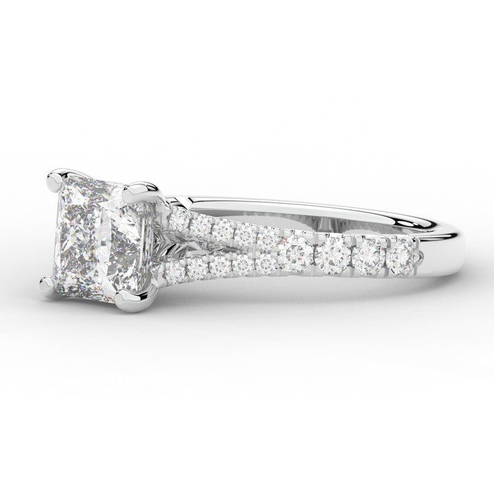 2.45CT.TW PRINCESS LAB DIAMOND ENGAGEMENT RING - Nazarelle
