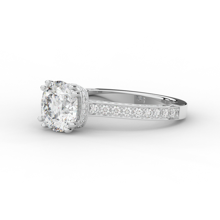 2.60CT.TW ROUND LAB DIAMOND SOLITAIRE ENGAGEMENT RING - Nazarelle