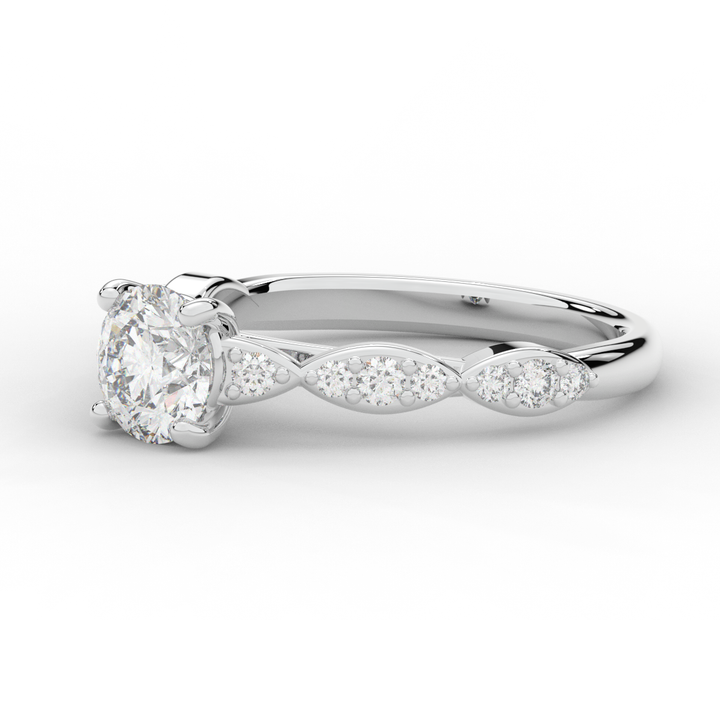 1.20CT.TW ROUND LAB DIAMOND SOLITAIRE ENGAGEMENT RING - Nazarelle