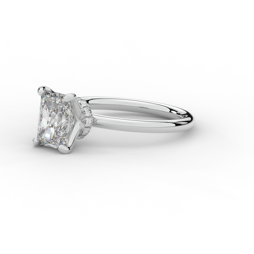 2.05CT.TW RADIANT LAB DIAMOND SOLITAIRE ENGAGEMENT RING - Nazarelle