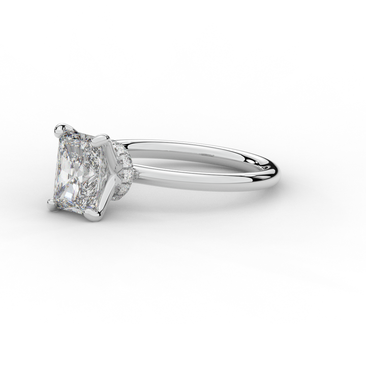 2.05CT.TW RADIANT LAB DIAMOND SOLITAIRE ENGAGEMENT RING - Nazarelle
