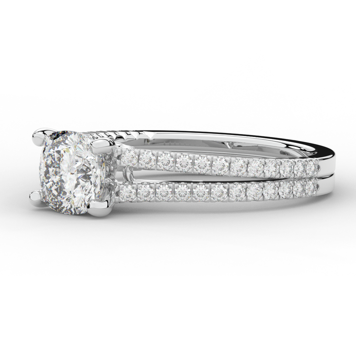 1.90CT.TW CUSHION LAB DIAMOND SOLITAIRE ENGAGEMENT RING - Nazarelle