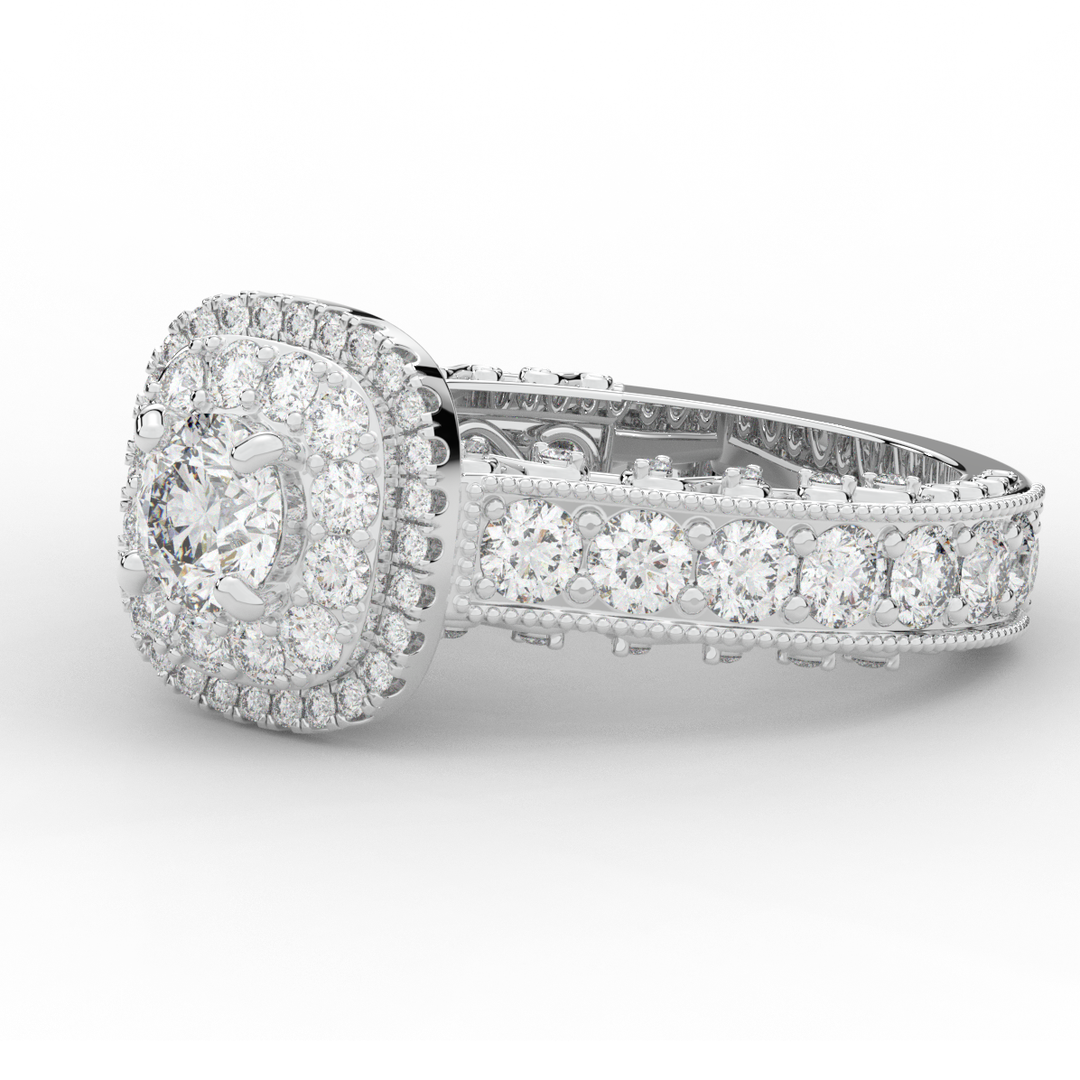 2.30CT.TW ROUND LAB DIAMOND ENGAGEMENT RING - Nazarelle