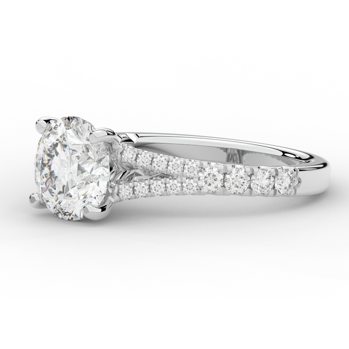2.45CT.TW ROUND LAB DIAMOND ENGAGEMENT RING - Nazarelle