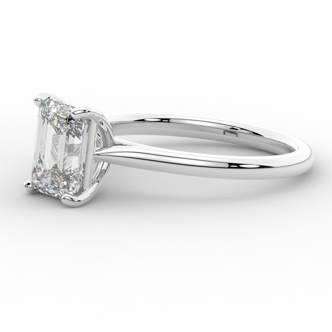2.00CT EMERALD CUT LAB DIAMOND SOLITAIRE ENGAGEMENT RING - Nazarelle