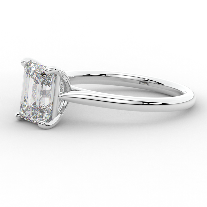 2.00CT EMERALD CUT LAB DIAMOND SOLITAIRE ENGAGEMENT RING - Nazarelle