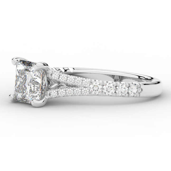 2.45CT.TW PRINCESS LAB DIAMOND ENGAGEMENT RING - Nazarelle