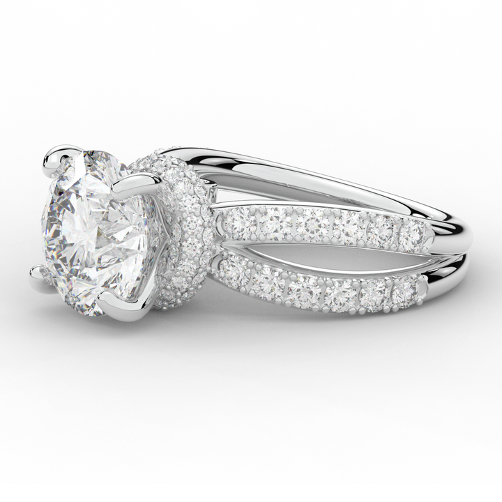 6.25CT.TW ROUND LAB DIAMOND ENGAGEMENT RING - Nazarelle