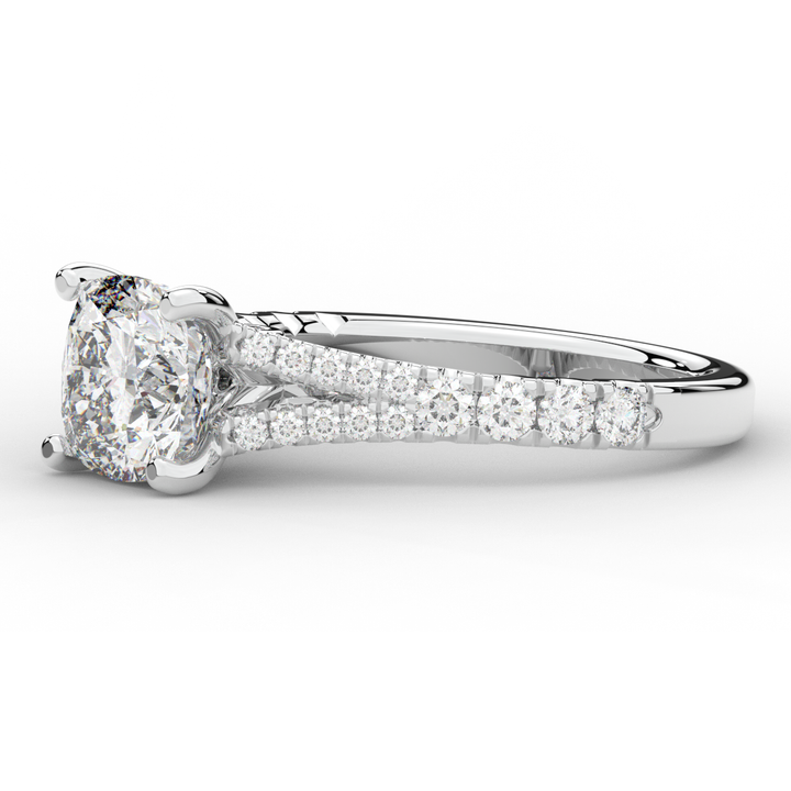 2.45CT.TW CUSHION LAB DIAMOND ENGAGEMENT RING - Nazarelle