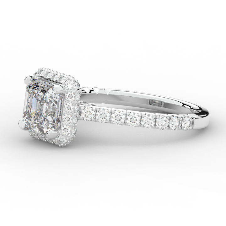 2.75CT.TW ASSCHER LAB DIAMOND HALO ENGAGEMENT RING - Nazarelle