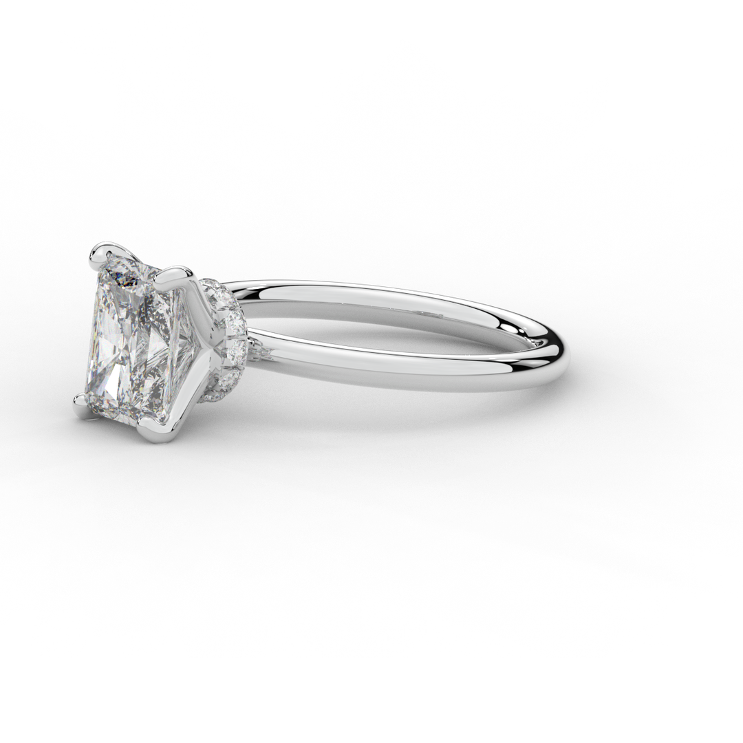 2.05CT.TW RADIANT LAB DIAMOND SOLITAIRE ENGAGEMENT RING - Nazarelle