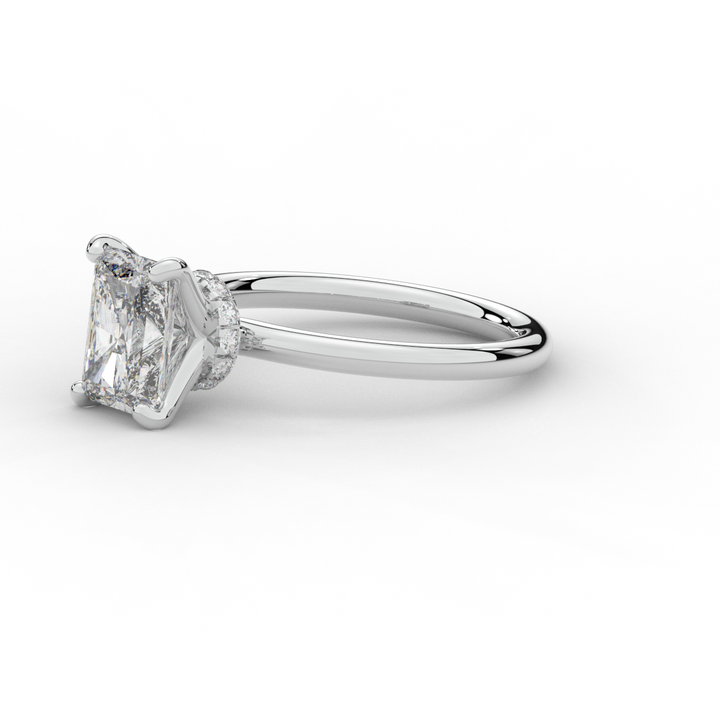 2.05CT.TW RADIANT LAB DIAMOND SOLITAIRE ENGAGEMENT RING - Nazarelle