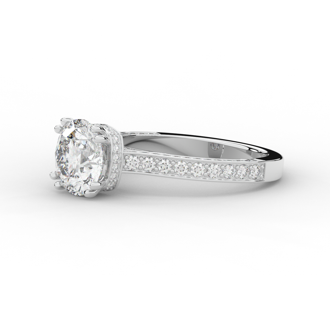 2.60CT.TW ROUND LAB DIAMOND SOLITAIRE ENGAGEMENT RING - Nazarelle