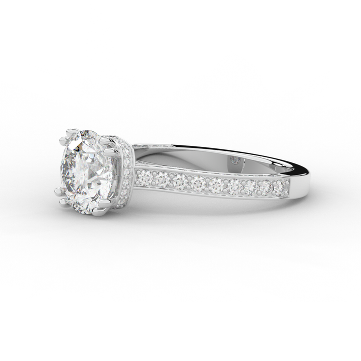 2.60CT.TW ROUND LAB DIAMOND SOLITAIRE ENGAGEMENT RING - Nazarelle