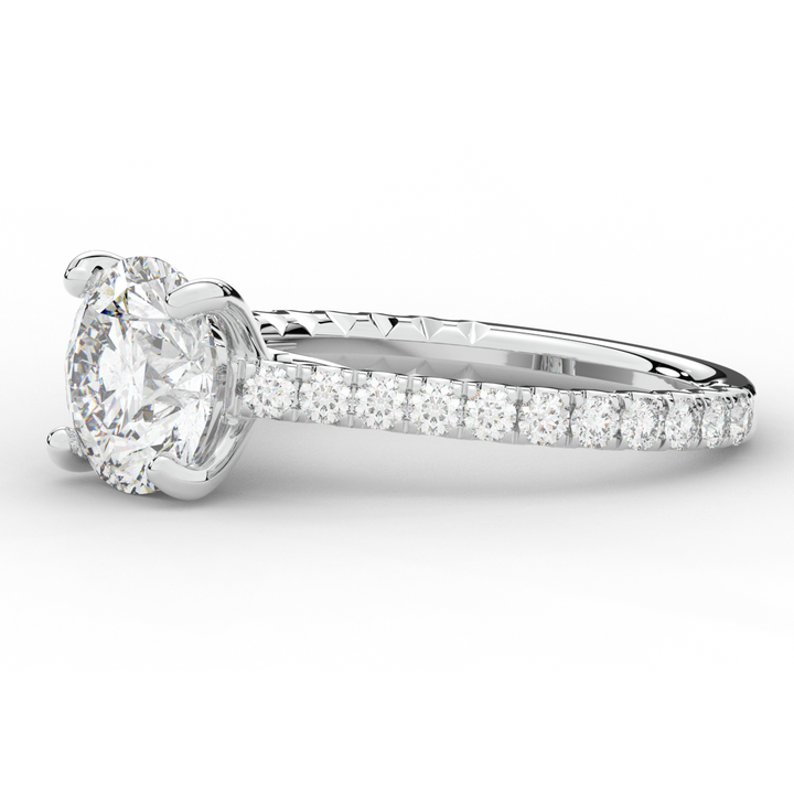 2.40CT.TW ROUND LAB DIAMOND ENGAGEMENT RING - Nazarelle