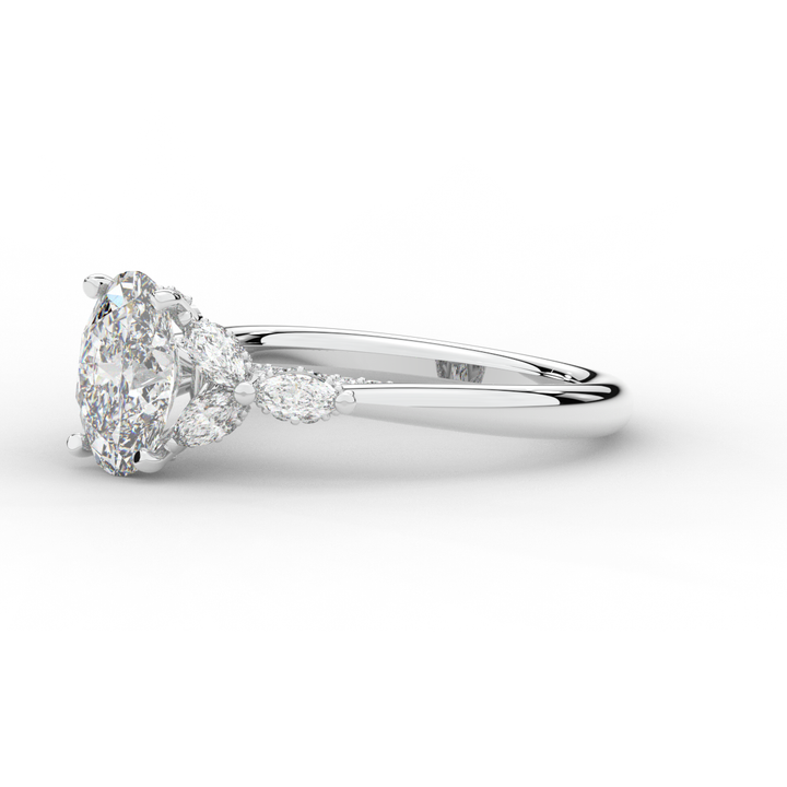 2.00CT.TW OVAL LAB DIAMOND ENGAGEMENT RING - Nazarelle