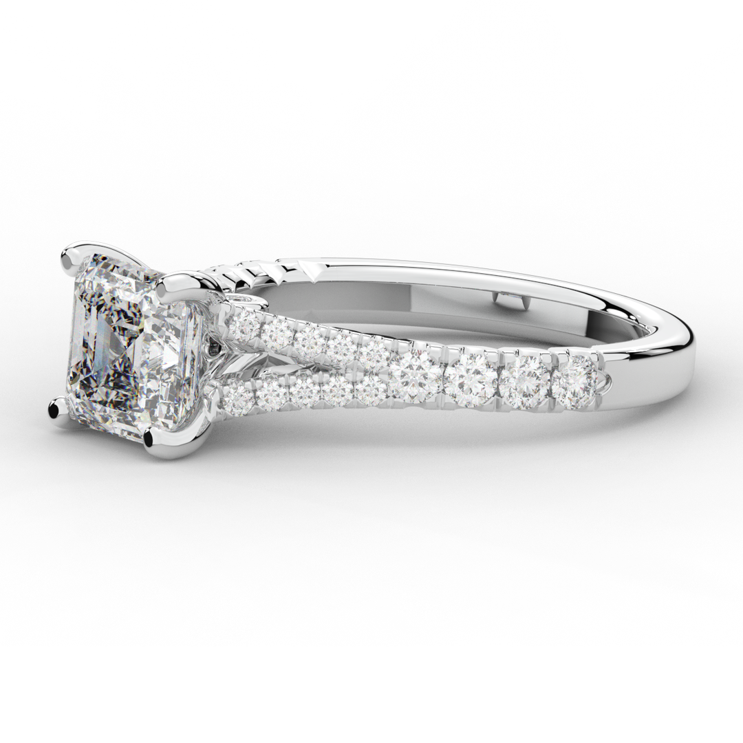 2.45CT.TW ASSCHER LAB DIAMOND ENGAGEMENT RING - Nazarelle