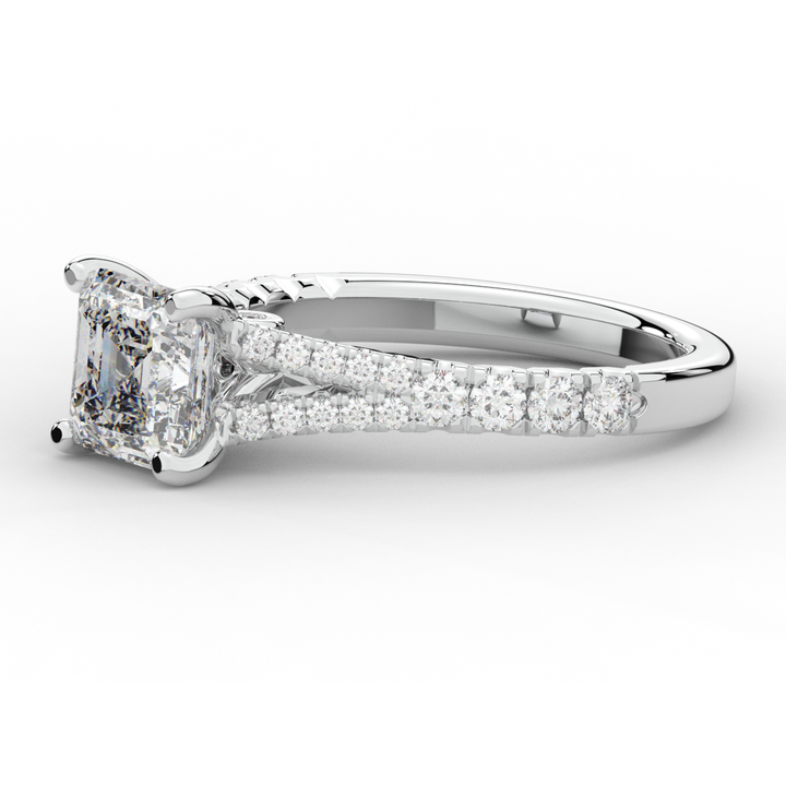 2.45CT.TW ASSCHER LAB DIAMOND ENGAGEMENT RING - Nazarelle