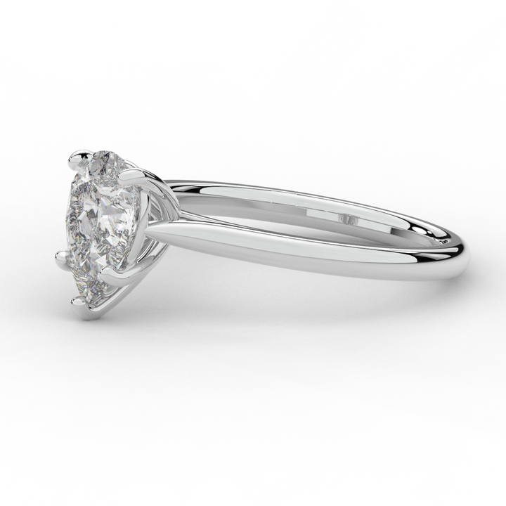 1.00CT PEAR LAB DIAMOND SOLITAIRE ENGAGEMENT RING - Nazarelle