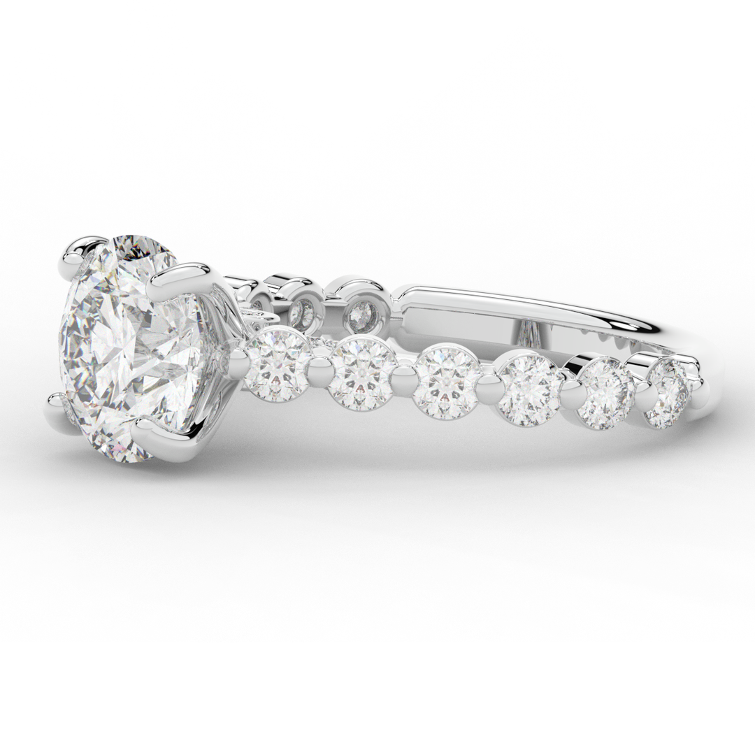 3.90CT.TW ROUND LAB DIAMOND ENGAGEMENT RING