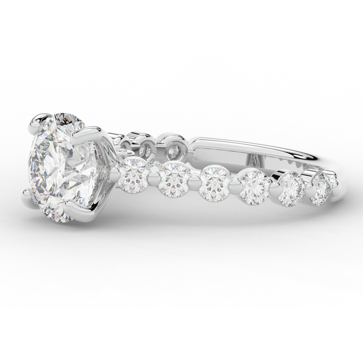 3.90CT.TW ROUND LAB DIAMOND ENGAGEMENT RING