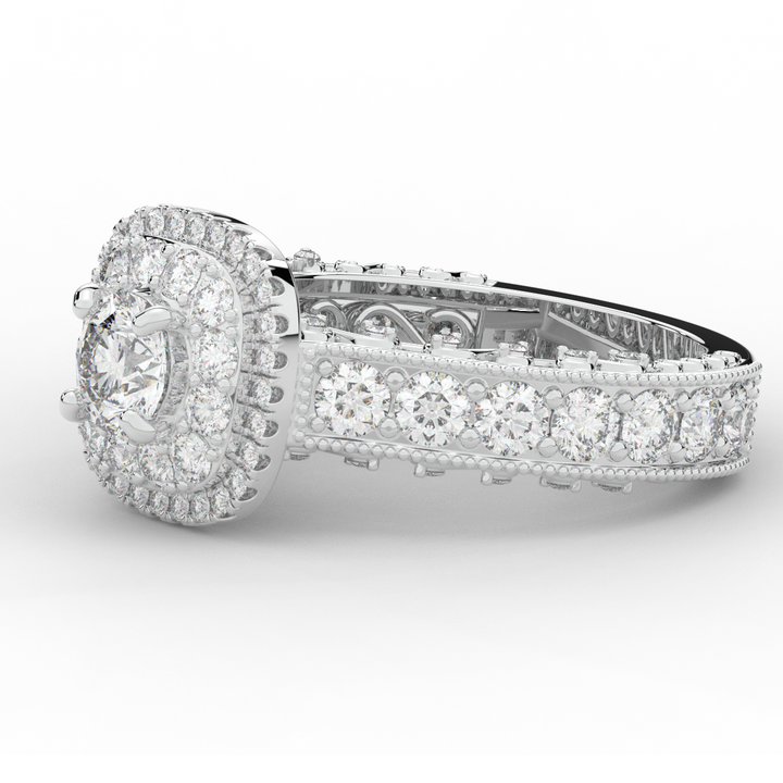 2.30CT.TW ROUND LAB DIAMOND ENGAGEMENT RING - Nazarelle
