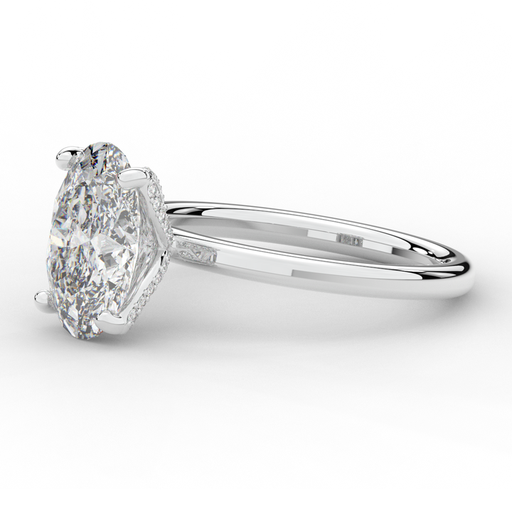 3.10CT.TW OVAL LAB DIAMOND ENGAGEMENT RING - Nazarelle
