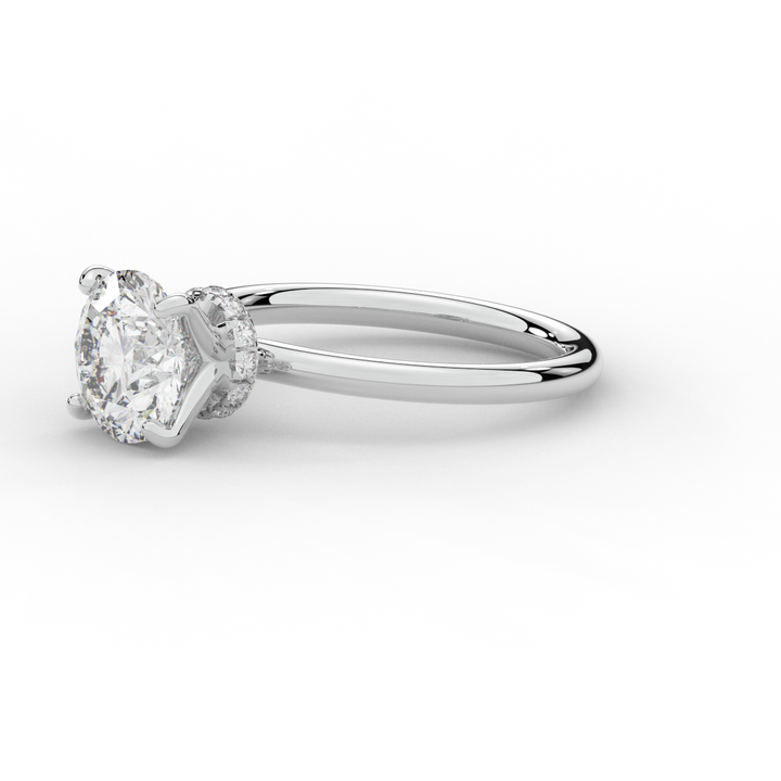 2.05CT.TW ROUND LAB DIAMOND SOLITAIRE ENGAGEMENT RING - Nazarelle