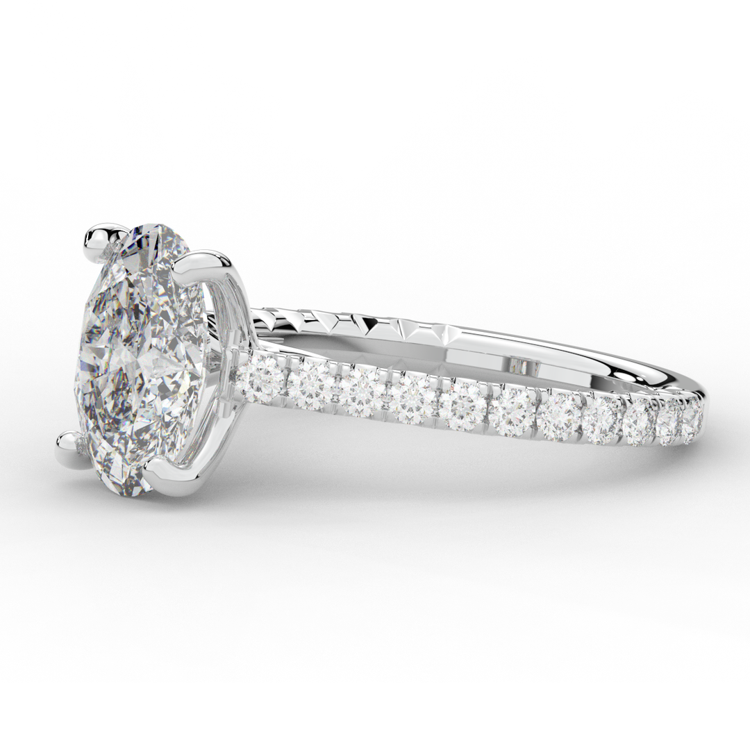 2.40CT.TW OVAL LAB DIAMOND ENGAGEMENT RING - Nazarelle
