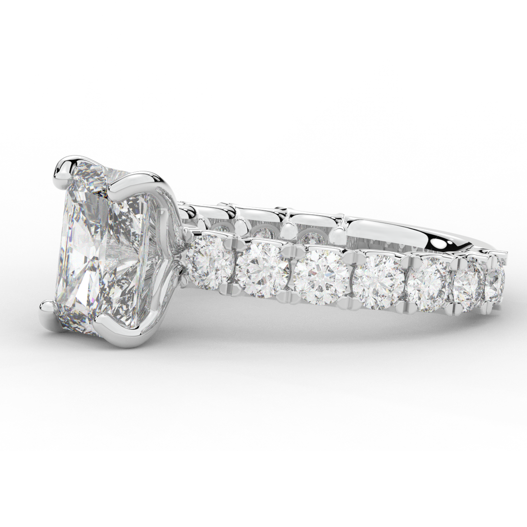 4.35CT.TW RADIANT LAB DIAMOND ENGAGEMENT RING - Nazarelle