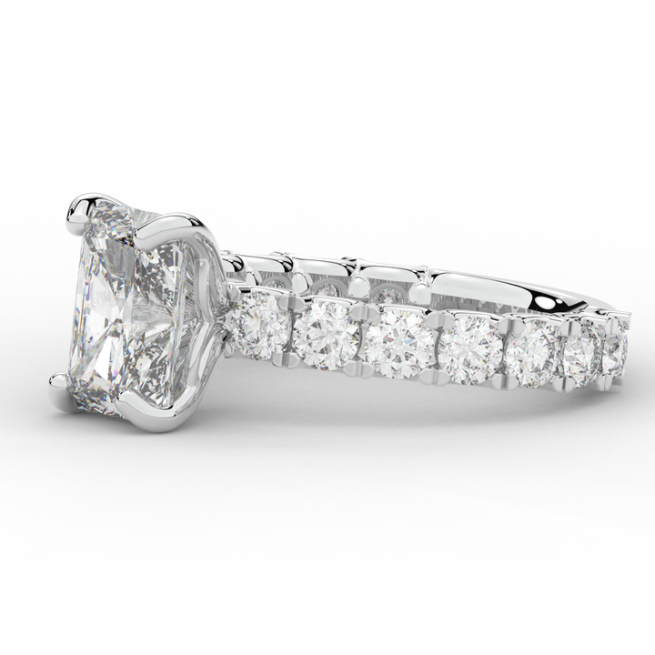4.35CT.TW RADIANT LAB DIAMOND ENGAGEMENT RING - Nazarelle