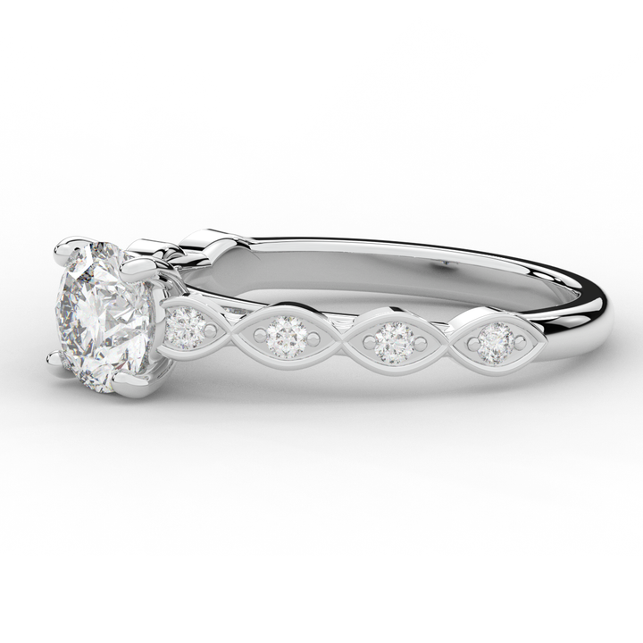 1.15CT.TW ROUND LAB DIAMOND SOLITAIRE ENGAGEMENT RING - Nazarelle
