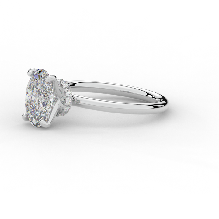 2.05CT.TW OVAL LAB DIAMOND SOLITAIRE ENGAGEMENT RING - Nazarelle