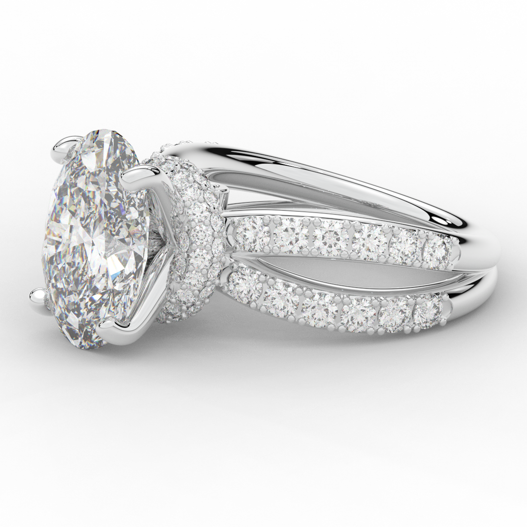 6.25CT.TW OVAL LAB DIAMOND ENGAGEMENT RING
