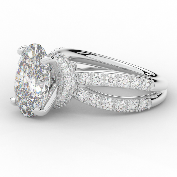 6.25CT.TW OVAL LAB DIAMOND ENGAGEMENT RING