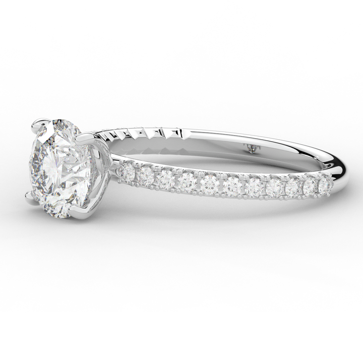 1.75CT.TW ROUND LAB DIAMOND SOLITAIRE ENGAGEMENT RING - Nazarelle