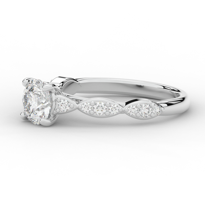 1.20CT.TW ROUND LAB DIAMOND SOLITAIRE ENGAGEMENT RING - Nazarelle