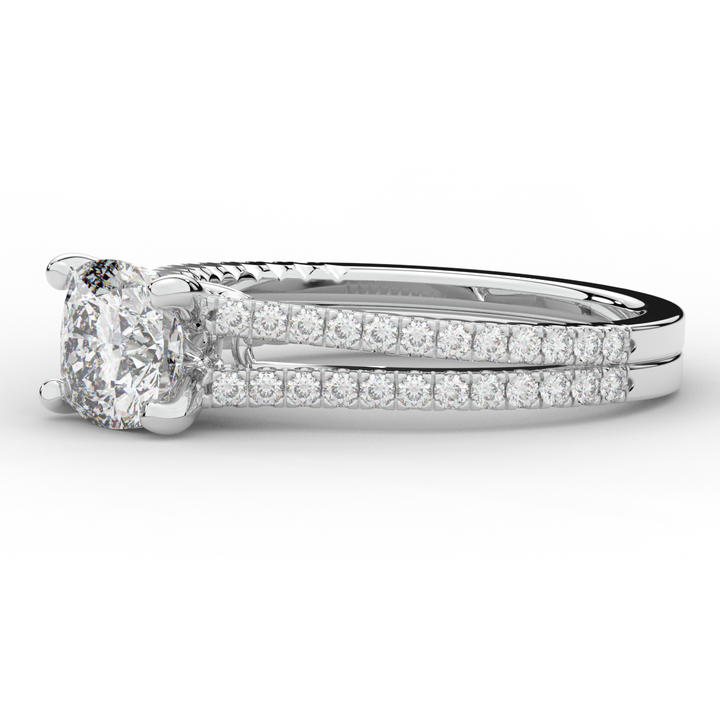 1.90CT.TW CUSHION LAB DIAMOND SOLITAIRE ENGAGEMENT RING - Nazarelle